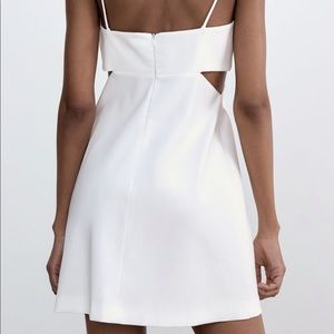 White Zara Dress with Cutouts Size M